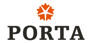 Logotipo de Porta, marca corporativa destacada en la industria